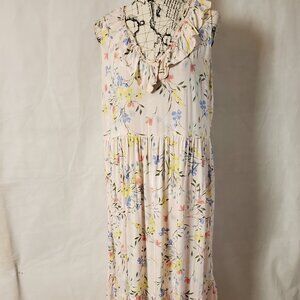 Old Navy Sleeveless Pink Floral Dress - Large